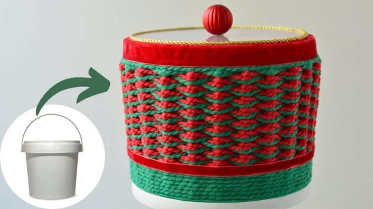 Cette astuce simple transforme un vieux seau en un élégant panier de Noël…