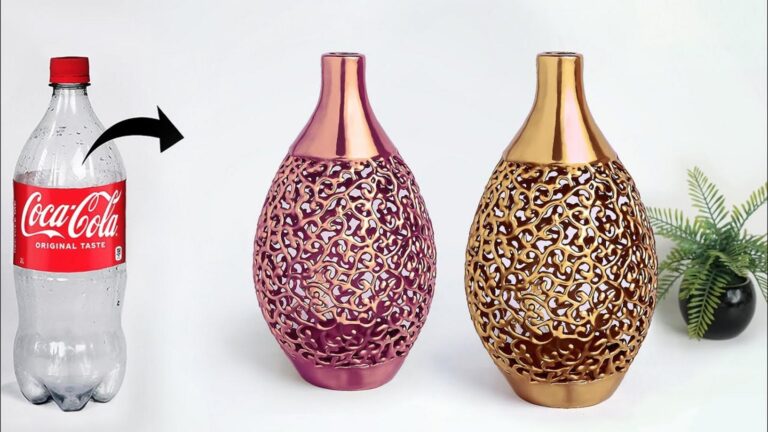 Cette méthode transforme une bouteille en plastique en vase éblouissant… Découvrez