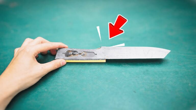 Créez un poignée de couteau robuste : 5 étapes avec une lame cassée et un tube en plastique !