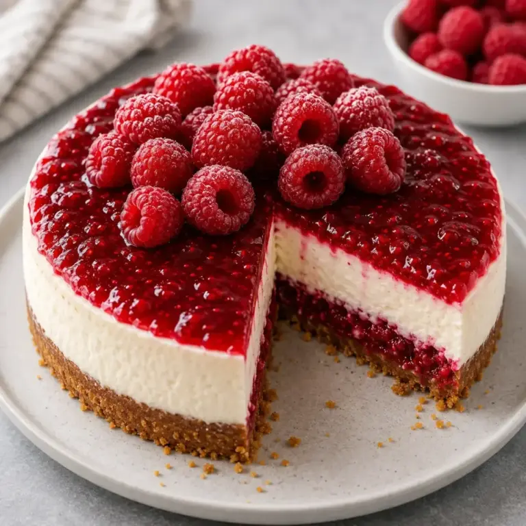 Cheesecake aux framboises : découvrez le dessert crémeux à succès
