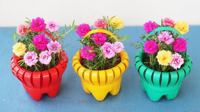 10 idées créatives pour recycler vos bouteilles en plastique en jolis pots de fleurs